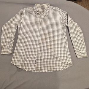 Men's Eddie Bauer Long Sleeve Button Down Shirt Grey Flannel L
